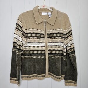 Croft & Barrow Sweater Women's Medium Zipper Closure Cover Up